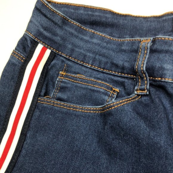 LIKE NEW WAX SPORTS JEANS 14/32x26 RED WHITE AND BLUE STRIPE 🇺🇸 - Picture 2 of 11